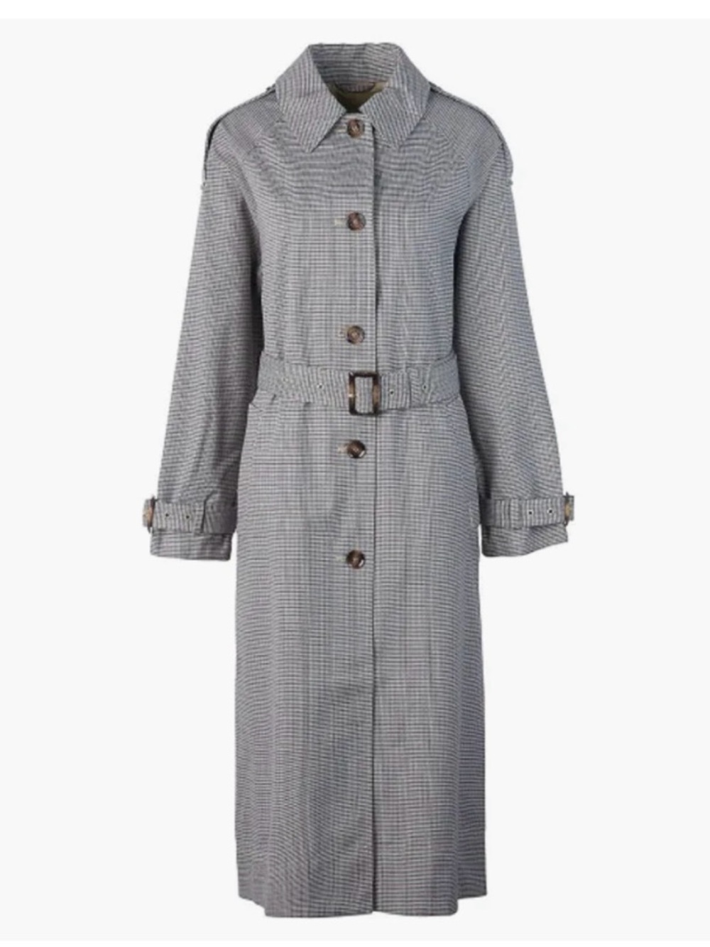 Barbour Marie Check Showerproof Oversized Fit Trench Coat  - Size 12